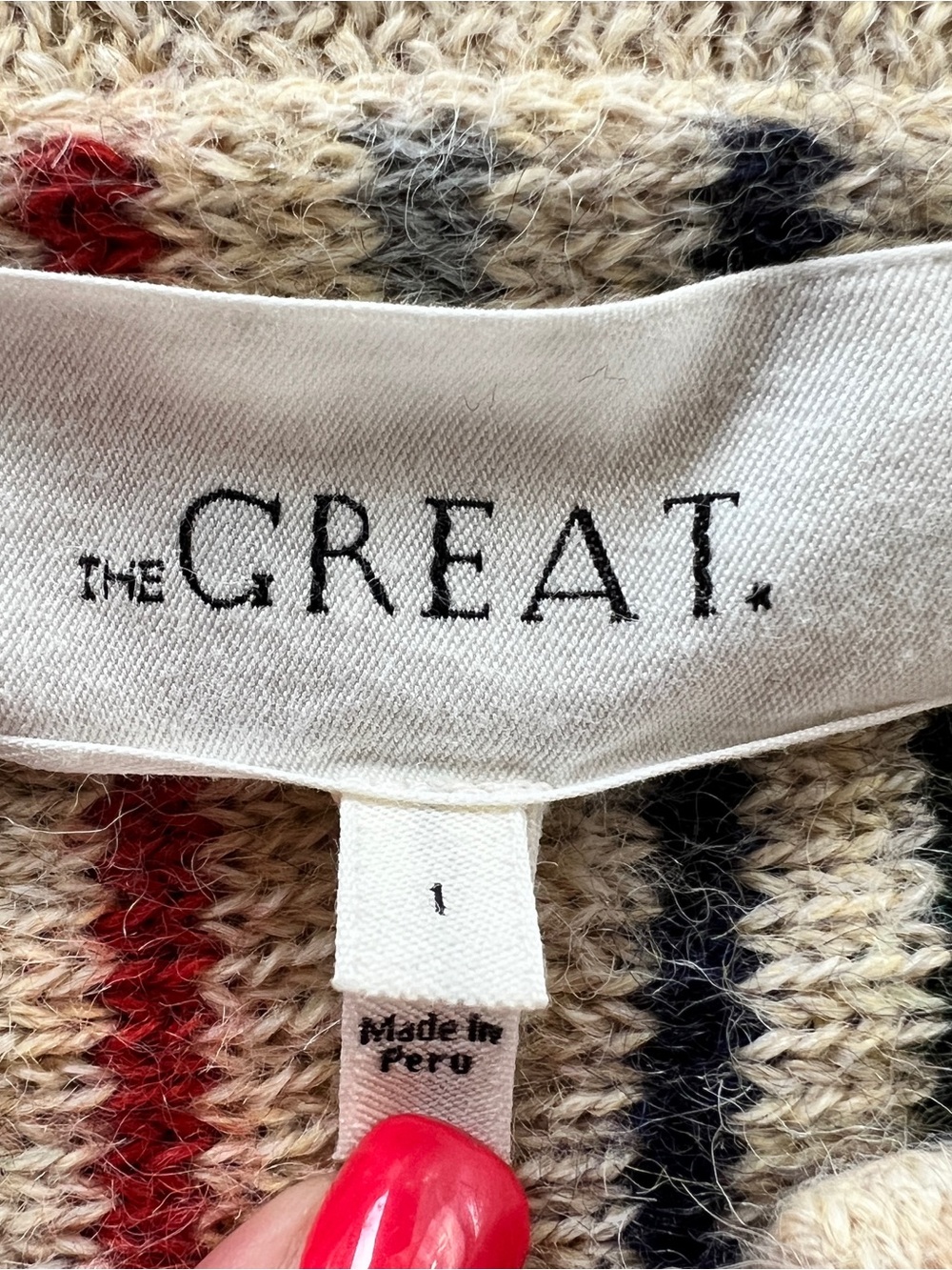 The Great Tiny Striped Alpaca Cardigan-small - Picture 2 of 4